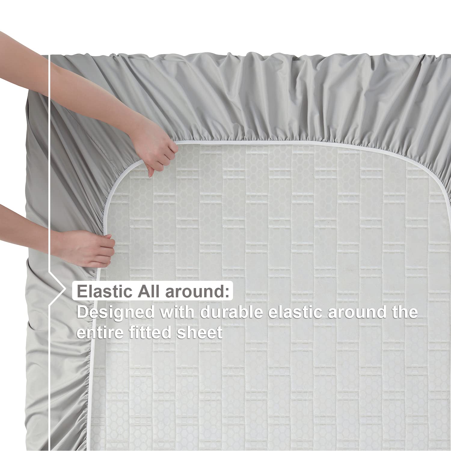Nestl elastic all-around edge detail portraying snug hold and reduced slipping