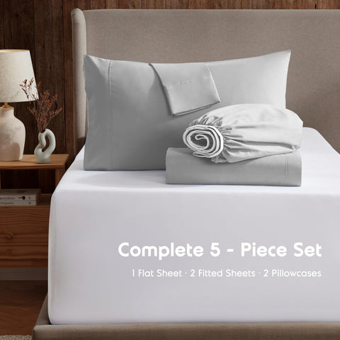 Nestl fitted sheet deep pocket close-up illustrating secure fit and mattress coverage