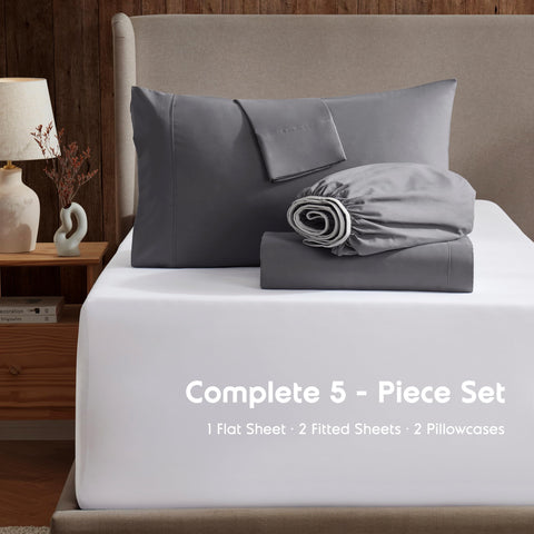 Nestl close-up of fitted sheet elastic securing mattress without slipping