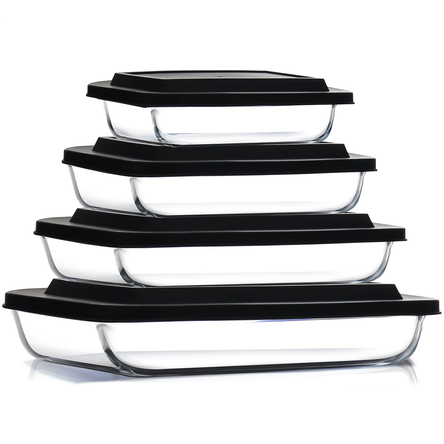 Nestl stacked set front view showing space-saving storage benefit