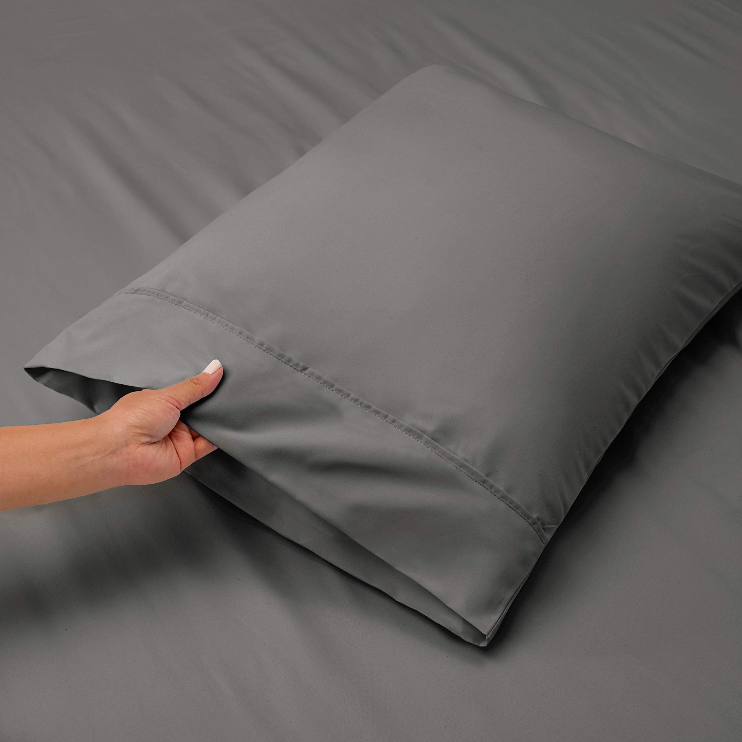 Nestl fabric texture close-up of double-brushed microfiber showcasing plush surface
