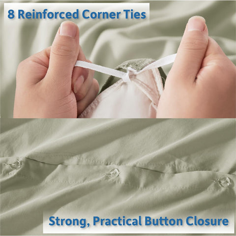 Nestl interior corner tie close view keeps comforter in place benefit