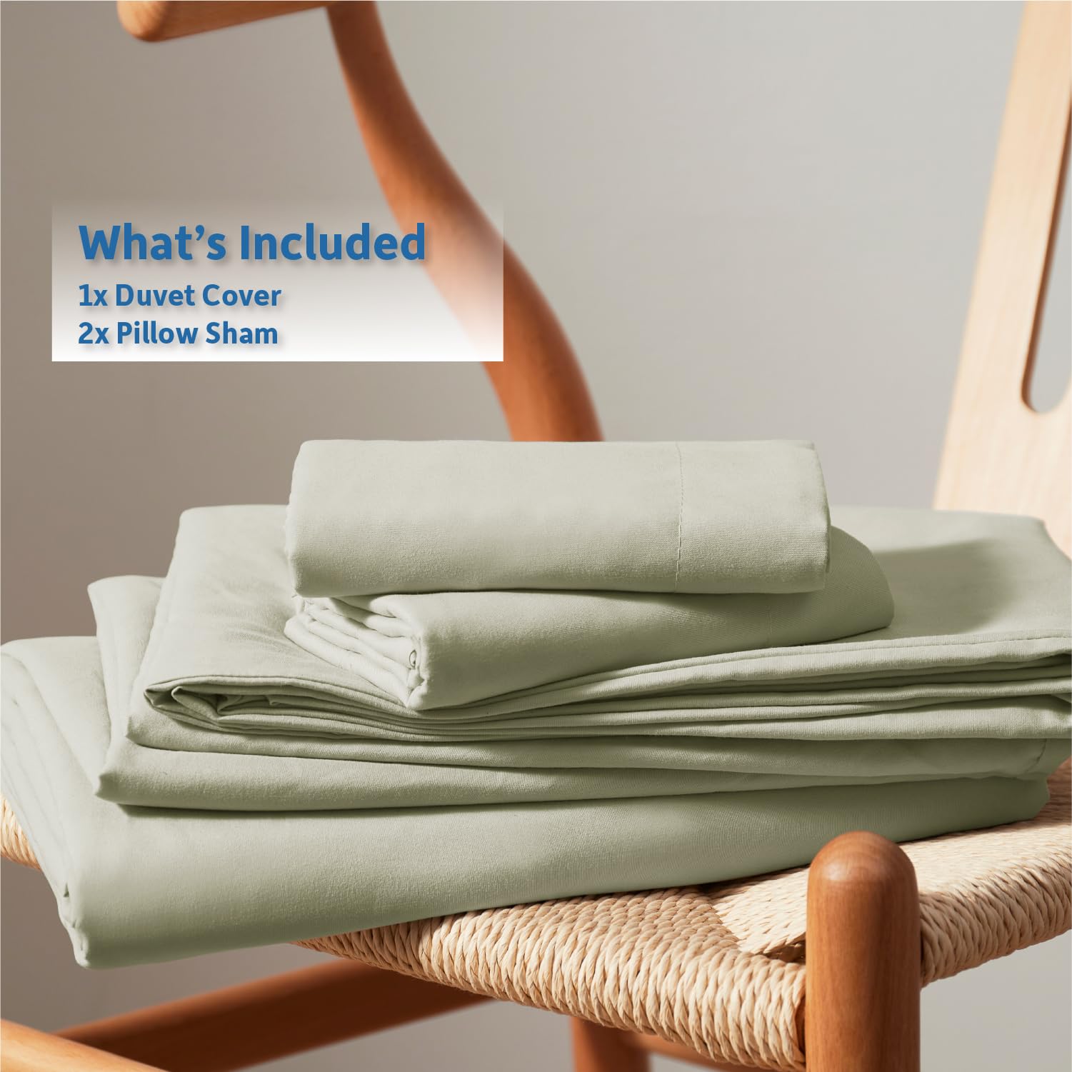 Nestl care label close-up showing machine-washable guidance and easy care benefit