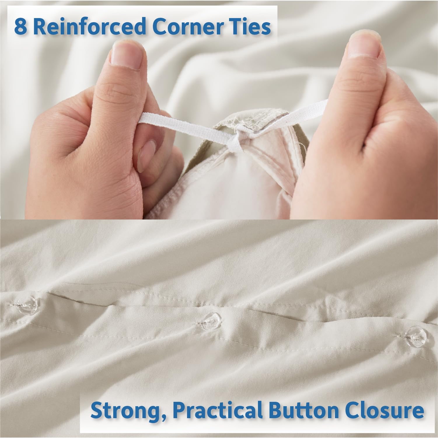 Nestl pillow sham with 2-inch flange and back overlap for tailored look