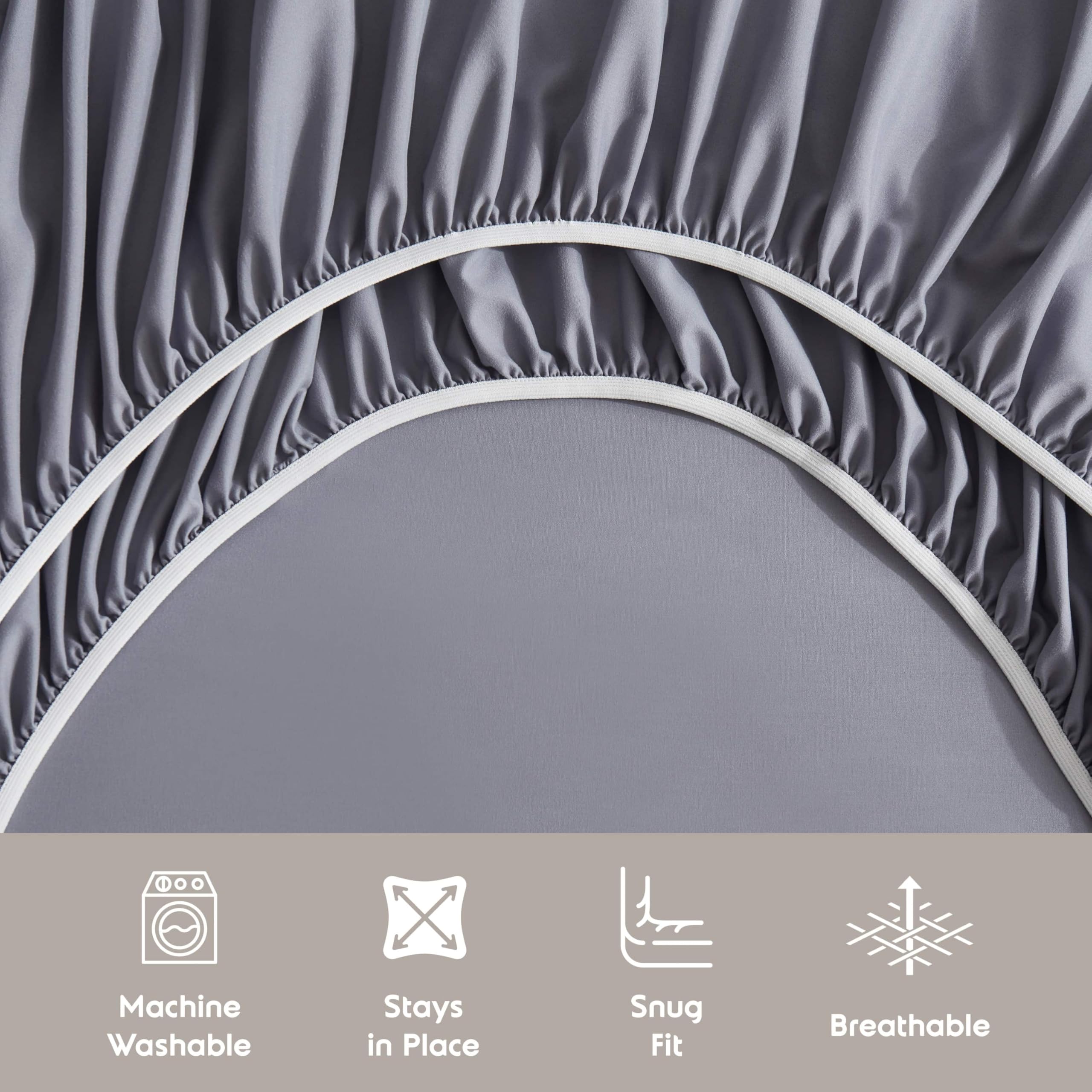 Nestl four pillowcases arranged to show matching color and fullness