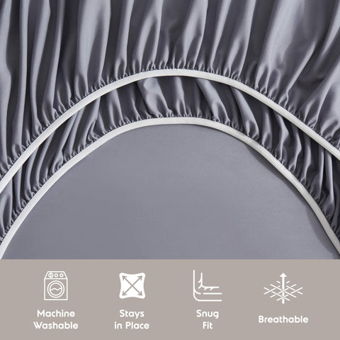 Nestl four pillowcases arranged to show matching color and fullness
