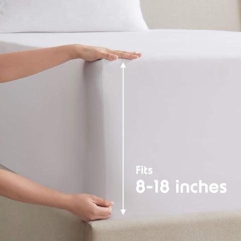 Nestl two pillowcases neatly folded, matching fabric and finish for coordinated bedding