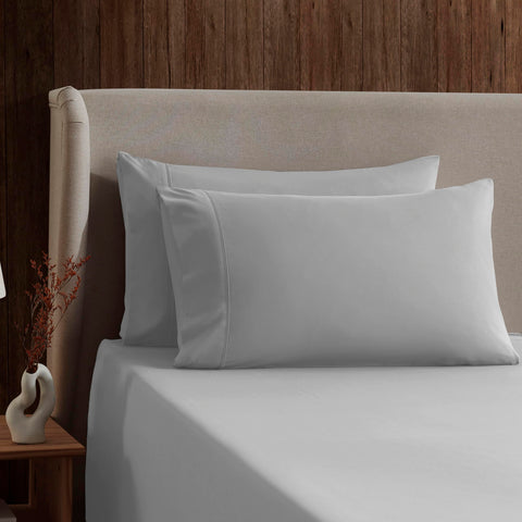 Nestl pillowcases folded to display smooth seams and consistent microfiber feel