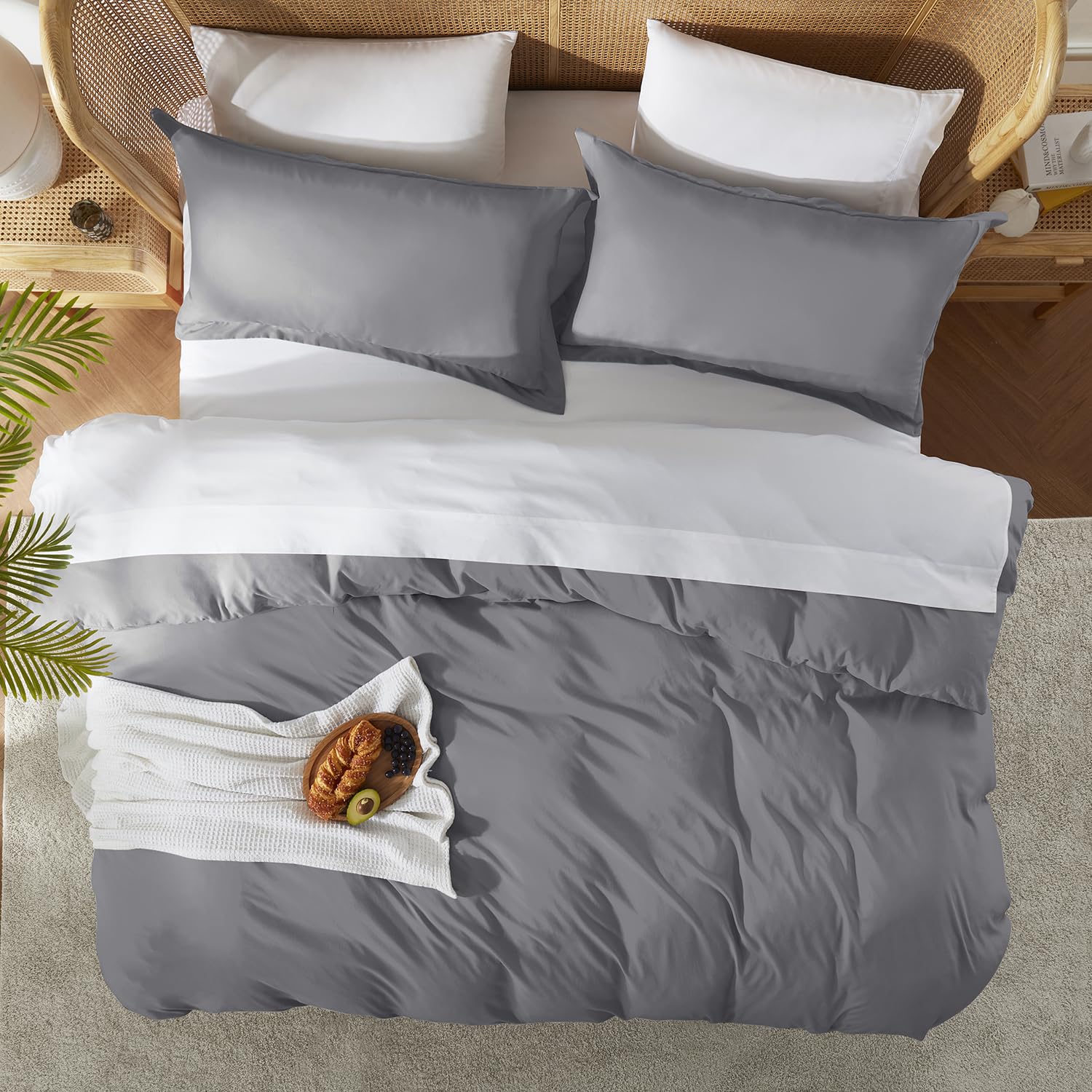 Nestl styled bedroom setup with duvet set creating a hotel feel