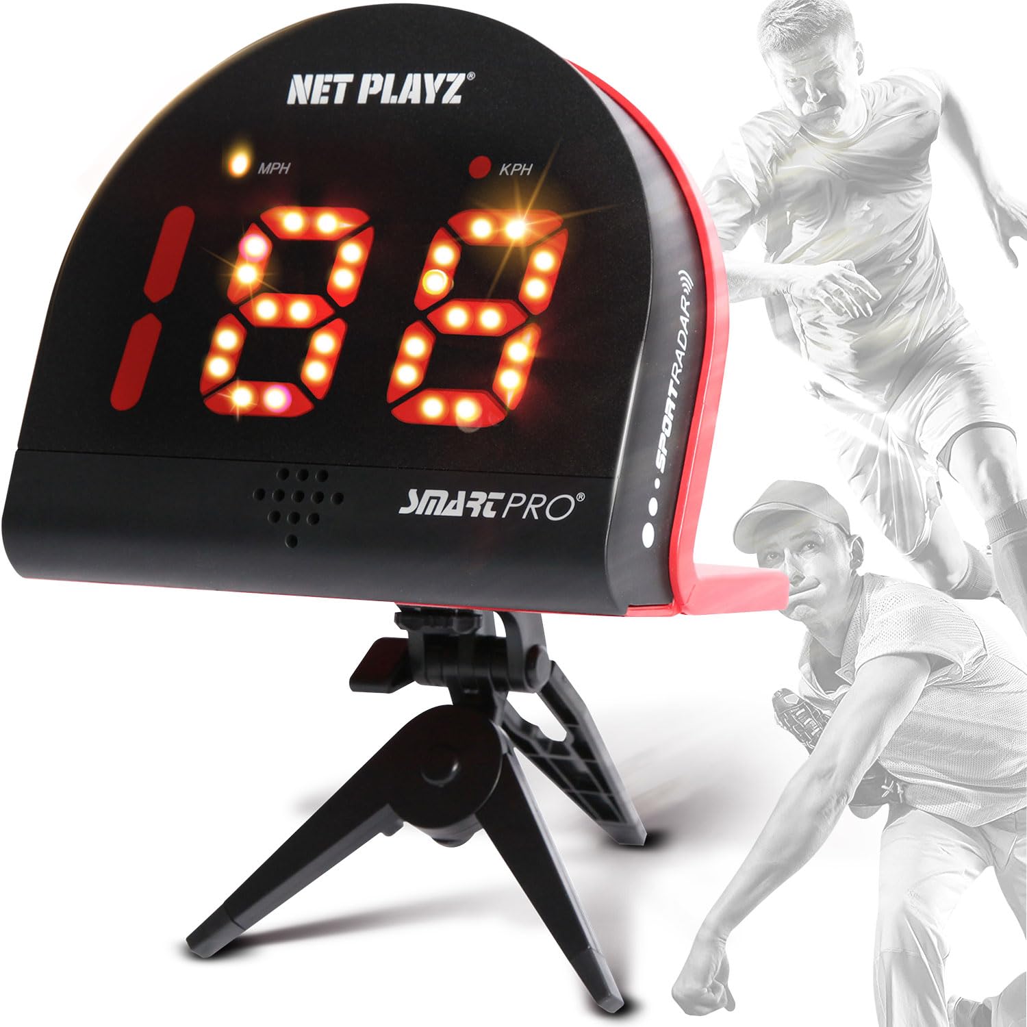 NET PLAYZ front view showing large LED display and controls for clear readings