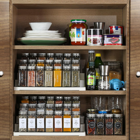 NETANY organized cabinet row showing coordinated, space-saving storage benefit