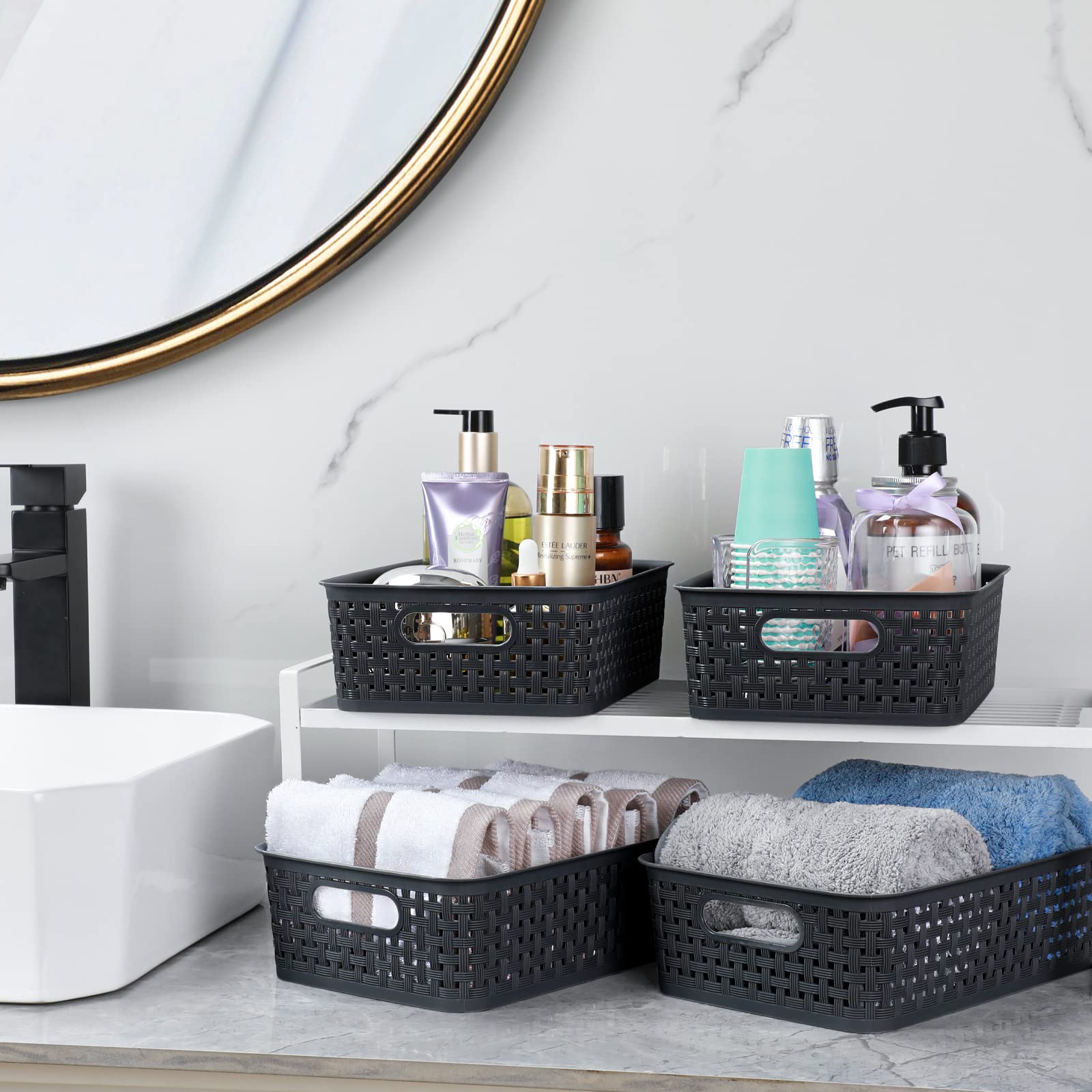 NETANY baskets under sink organizing cleaners and maximizing storage space