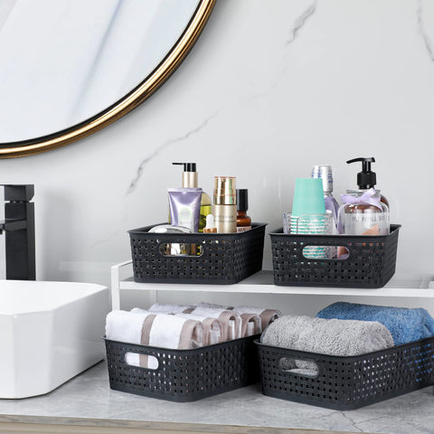 NETANY baskets under sink organizing cleaners and maximizing storage space