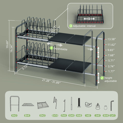 NETEL close-up of interlocking expansion pipes demonstrating adjustable width strength