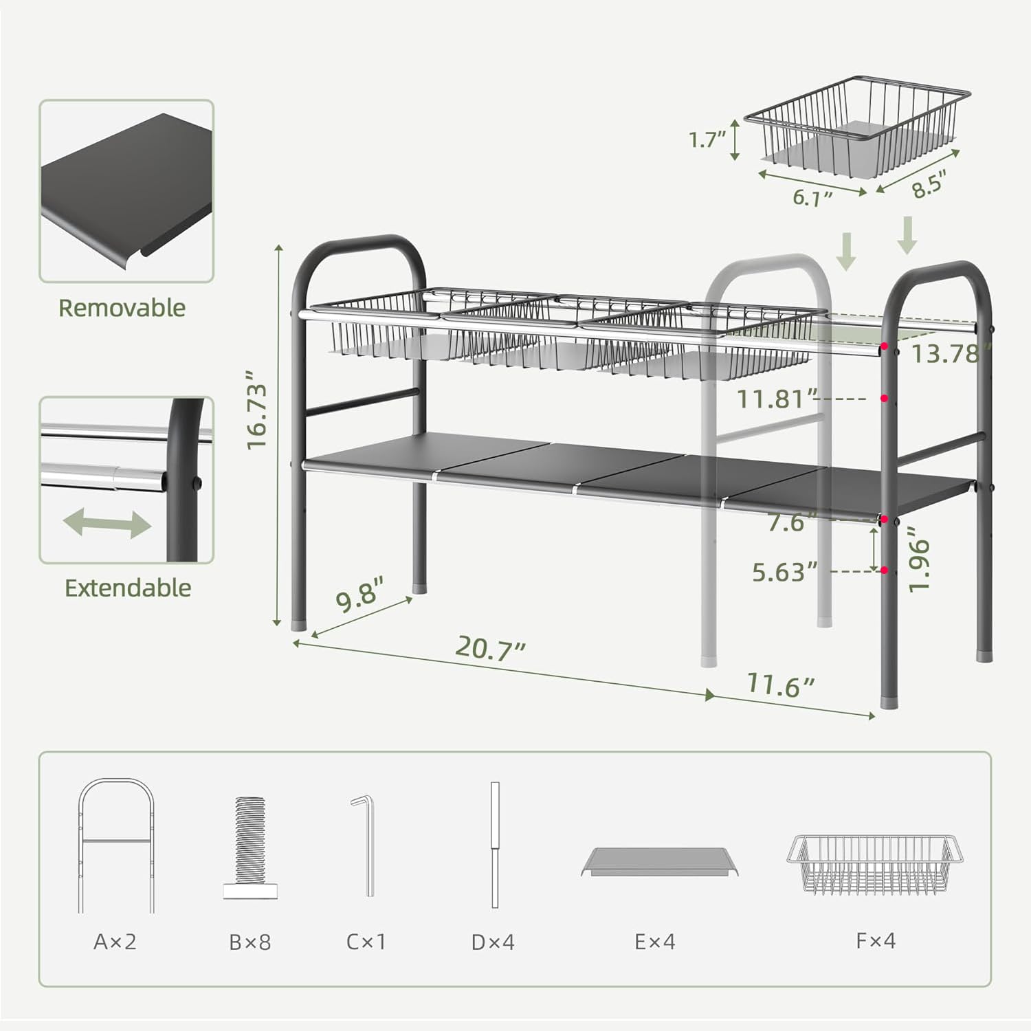 NETEL lifestyle kitchen cabinet setup showing neat under-sink storage benefit