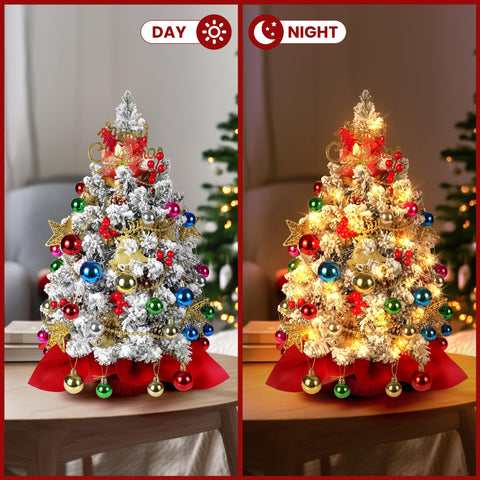 Neten mini tree next to book for scale, fits small spaces