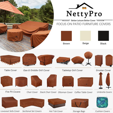 NettyPro storage bag on porch showing tidy seasonal storage and weather resistance