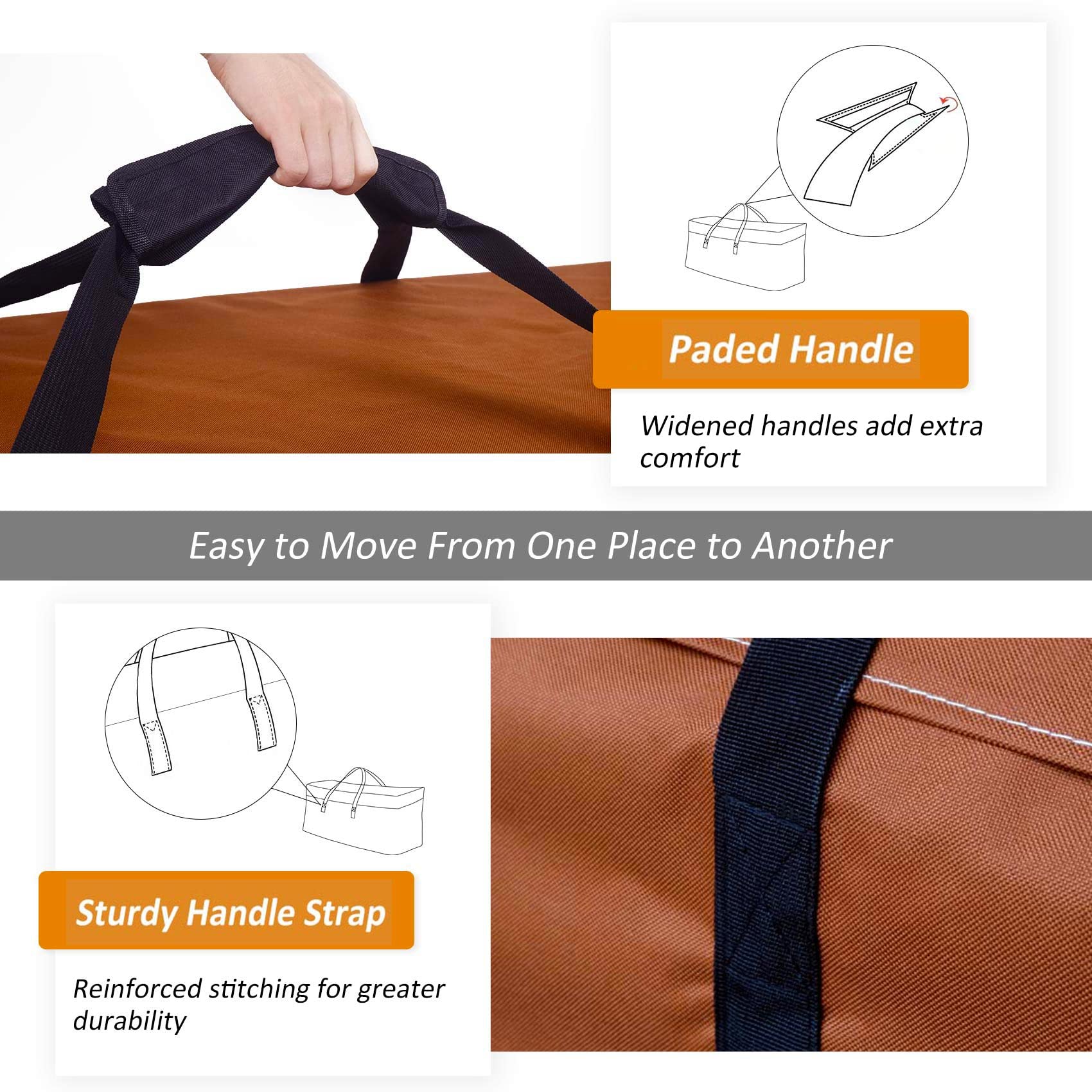 NettyPro fabric texture detail displaying 600D PVC-coated material for water resistance
