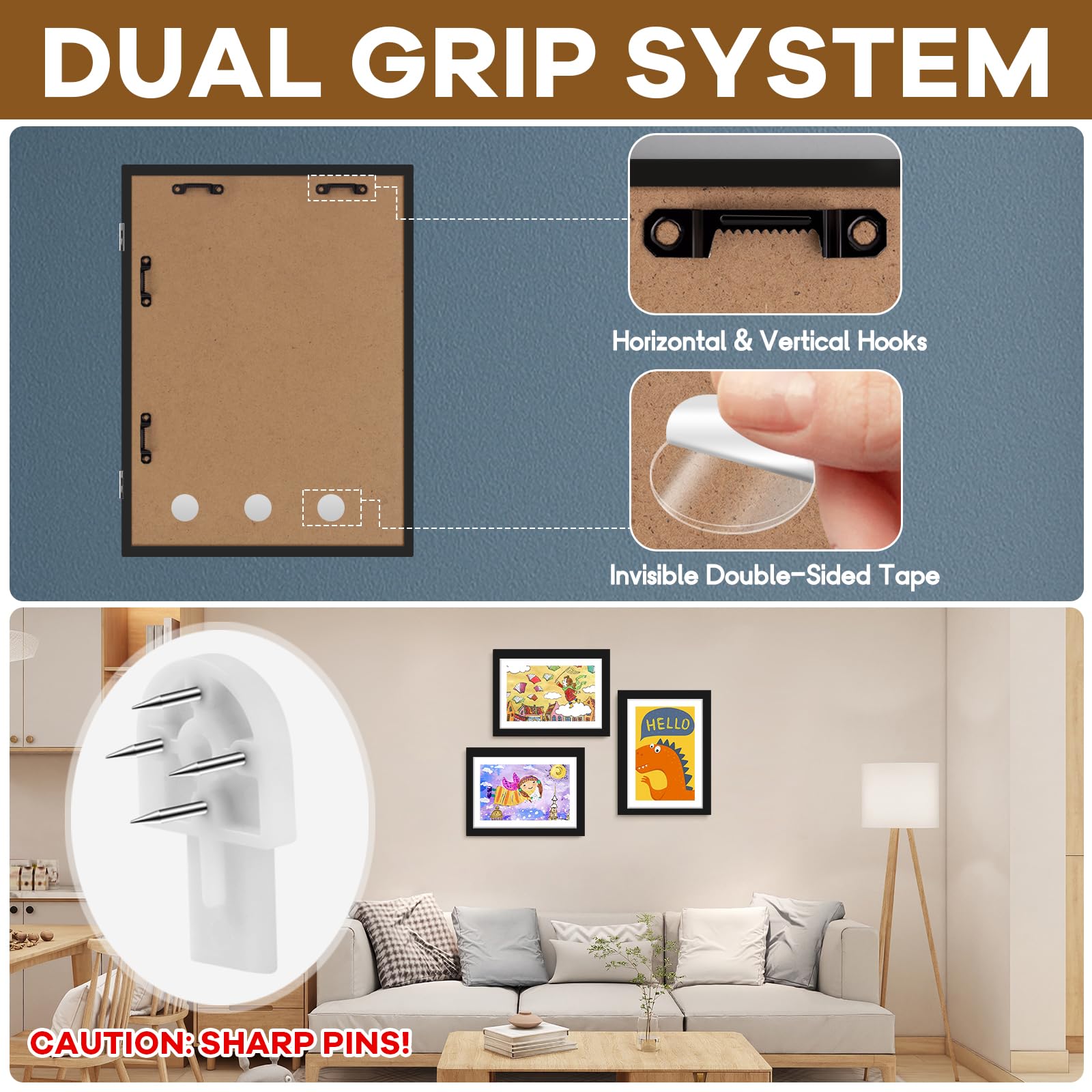 NEUERMOND wall-mounted frames in a gallery layout for inspiring room decor