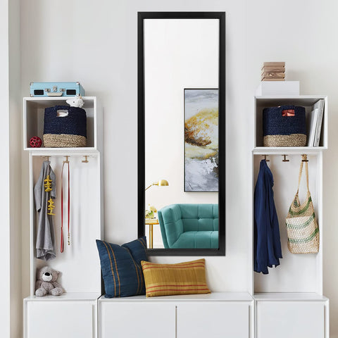 NeuType mirror leaning in bedroom showing easy placement and space-enhancing benefit