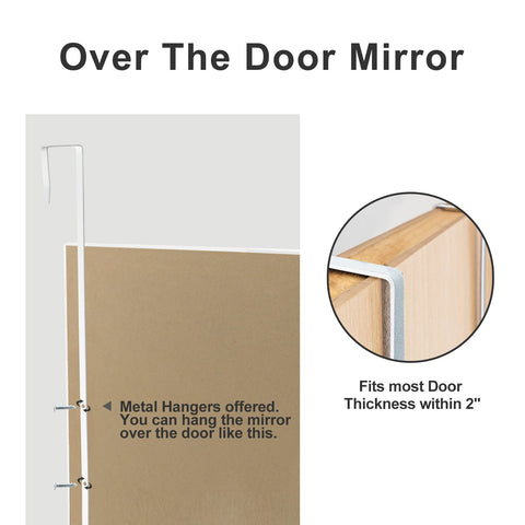 NeuType metal hangers detail showing over-the-door installation for no-drill convenience