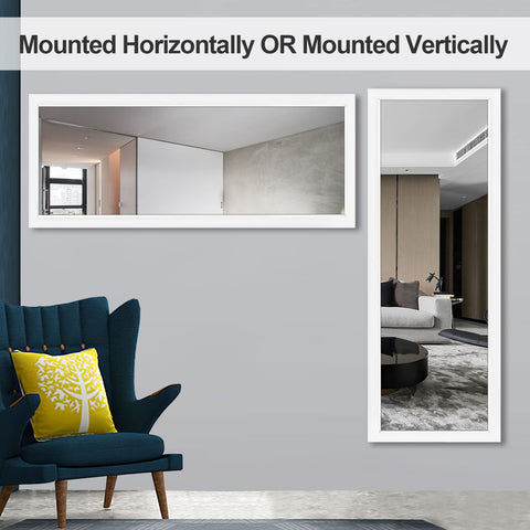 NeuType wall-mounted vertical mirror demonstrating space-saving, secured display benefit