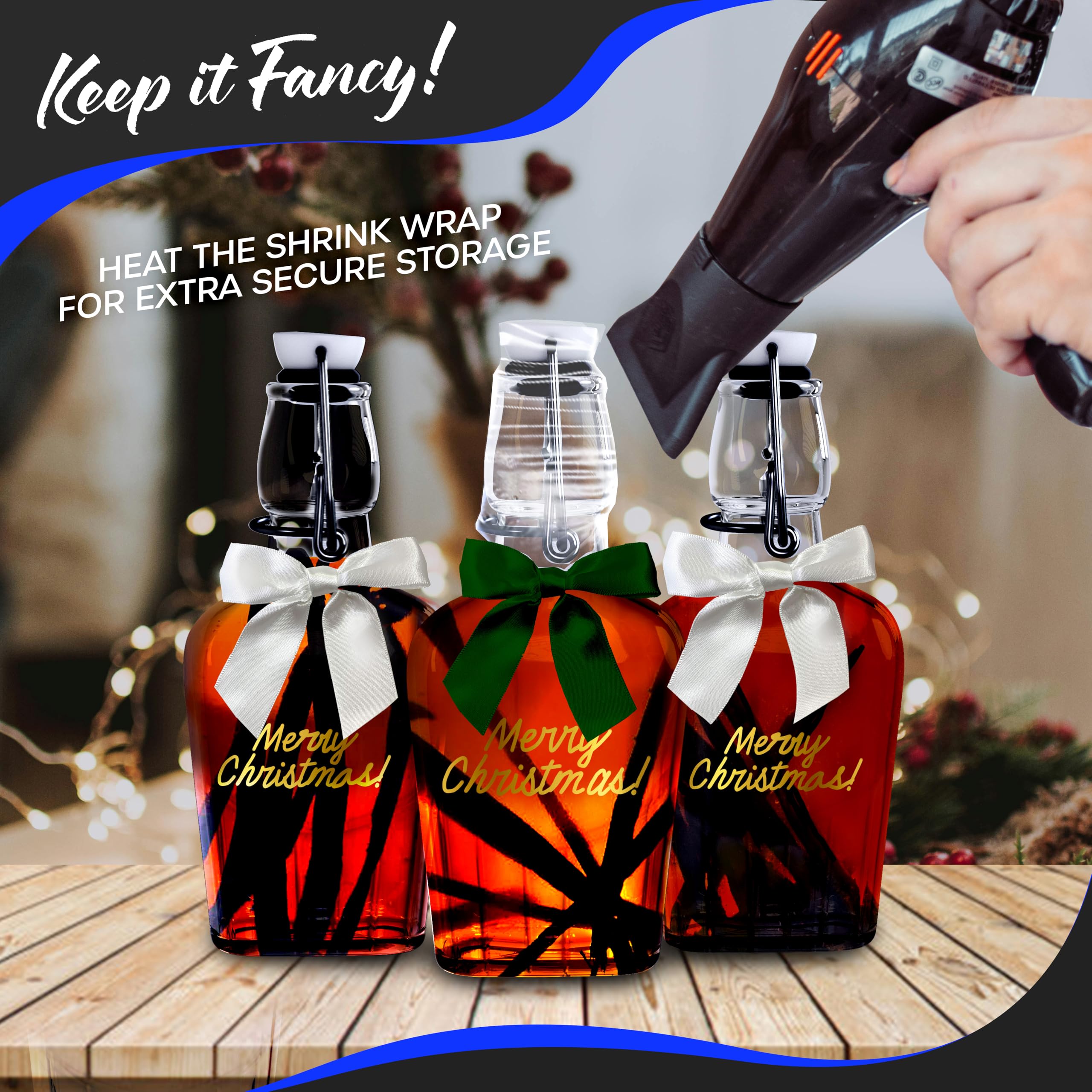 Nevlers clear glass bottle filled to show liquid color and visual presentation