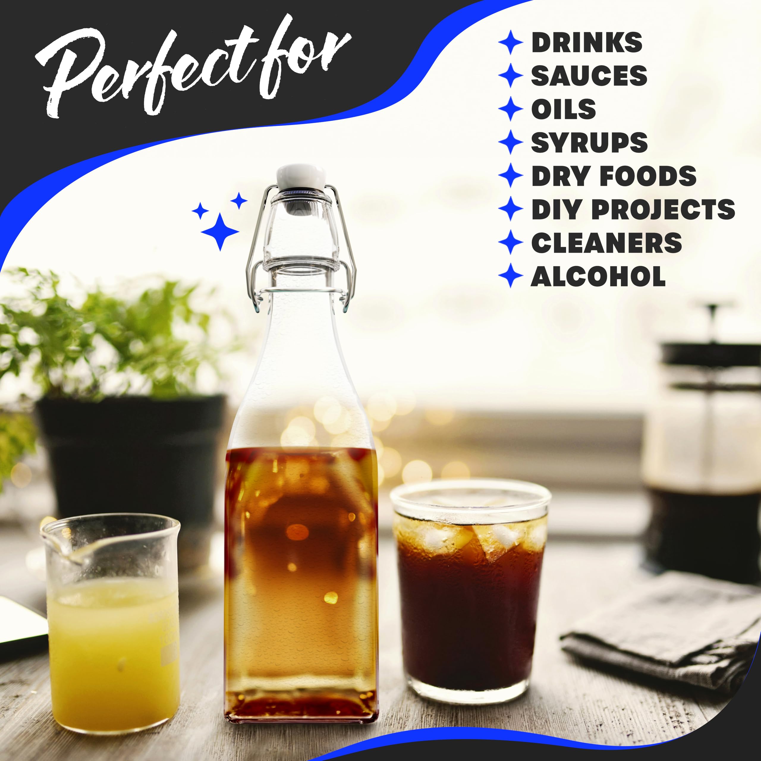 Nevlers bottle pouring syrup to show spill-free, controlled pour