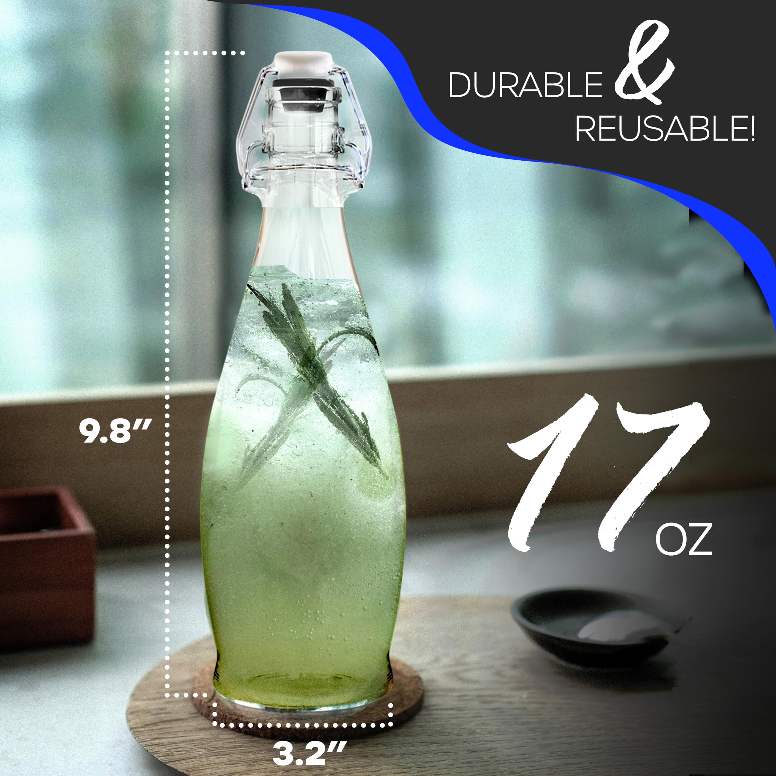 Nevlers side profile of a teardrop bottle highlighting narrow neck for smooth pouring