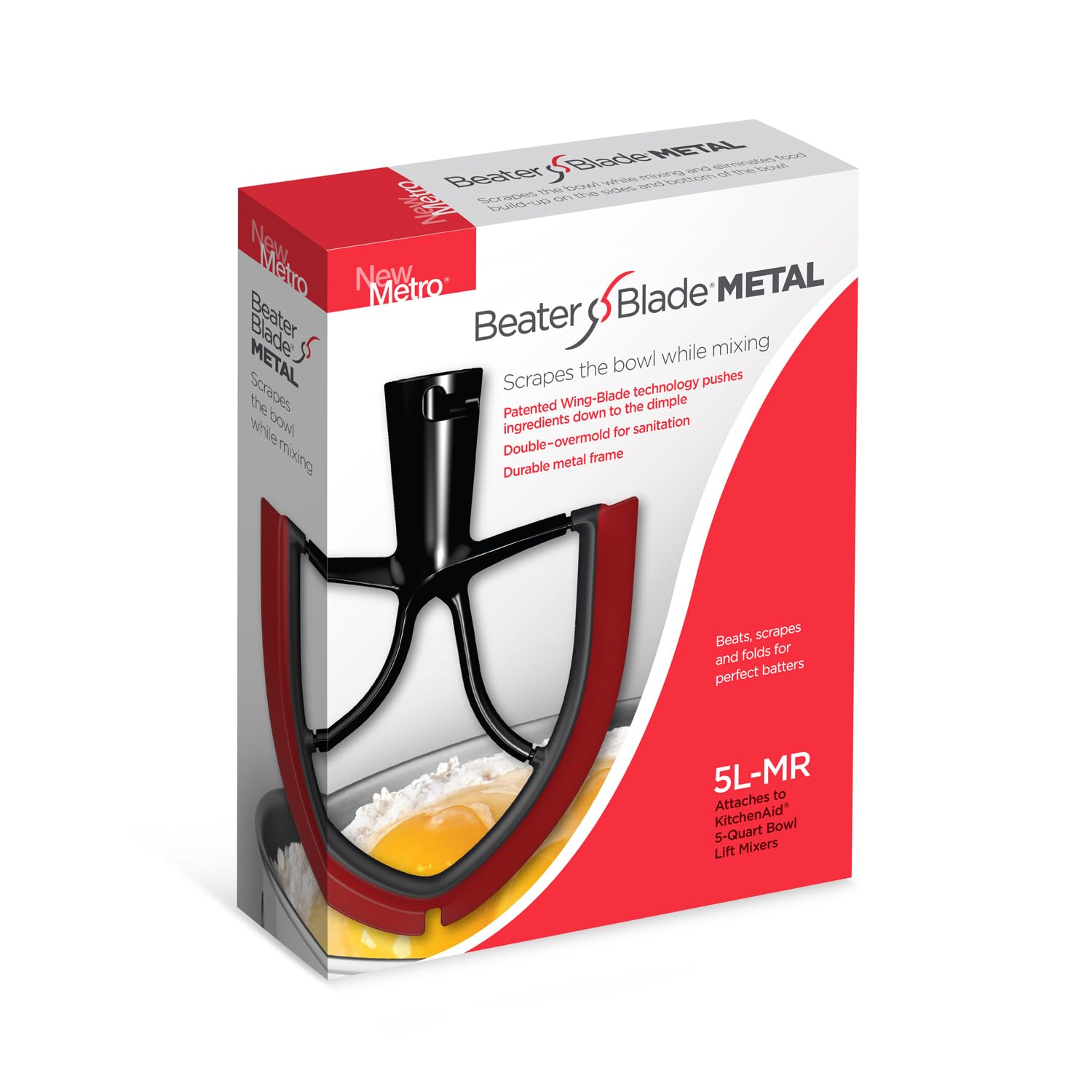 New Metro Design front view of 5L-MR beater blade showing full shape and durability