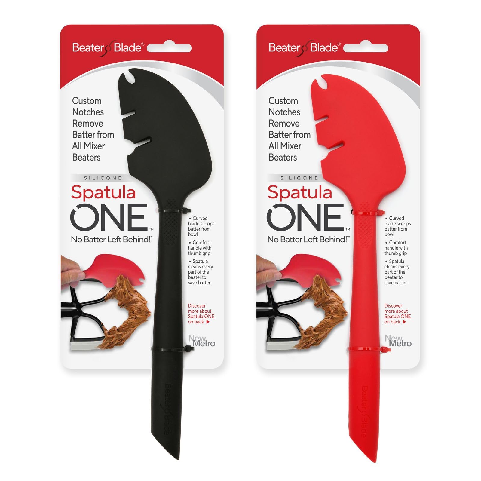 New Metro Design front view of Spatula ONE set shows dual-color benefit