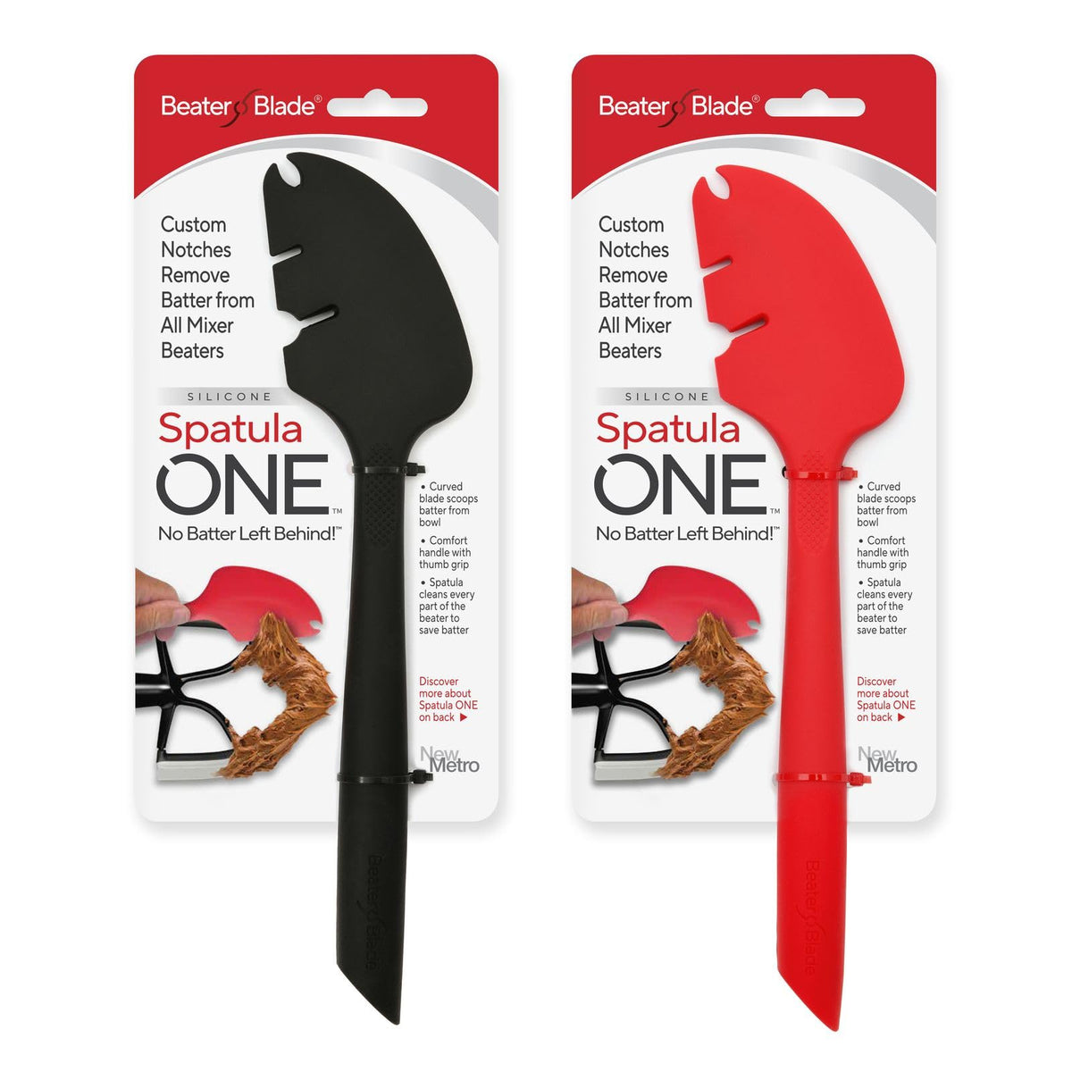 New Metro Design front view of Spatula ONE set shows dual-color benefit