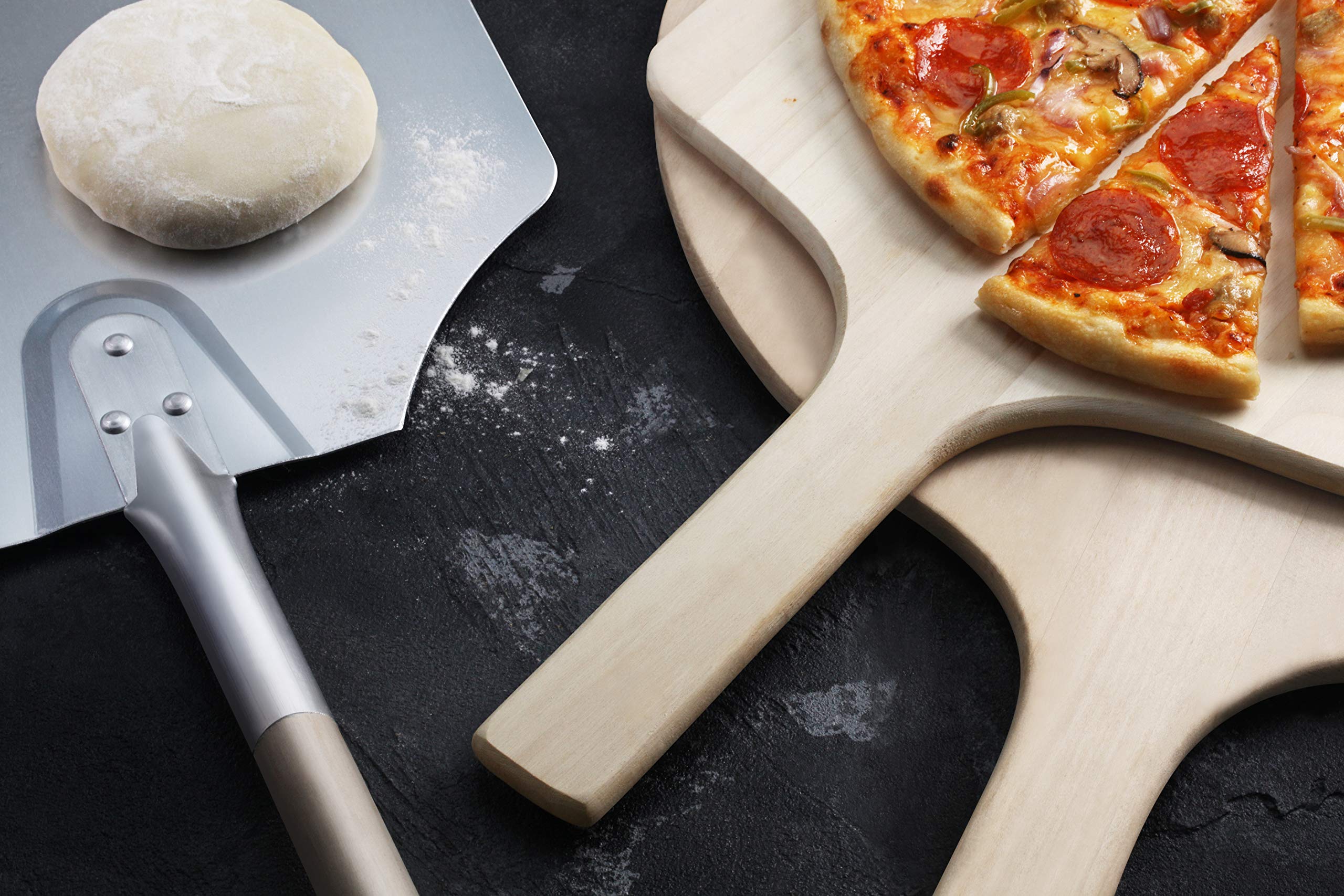 New Star Foodservice blade close-up highlighting slim anodized surface for easy sliding