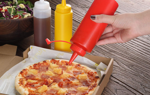 New Star Foodservice bottle in dishwasher rack demonstrating easy cleaning