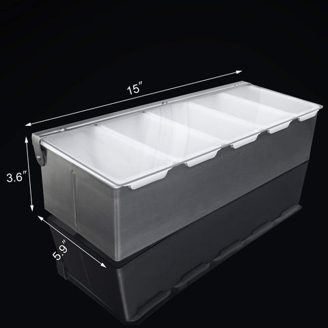 New Star Foodservice hinged lid open displaying easy access to pint inserts for fast prep