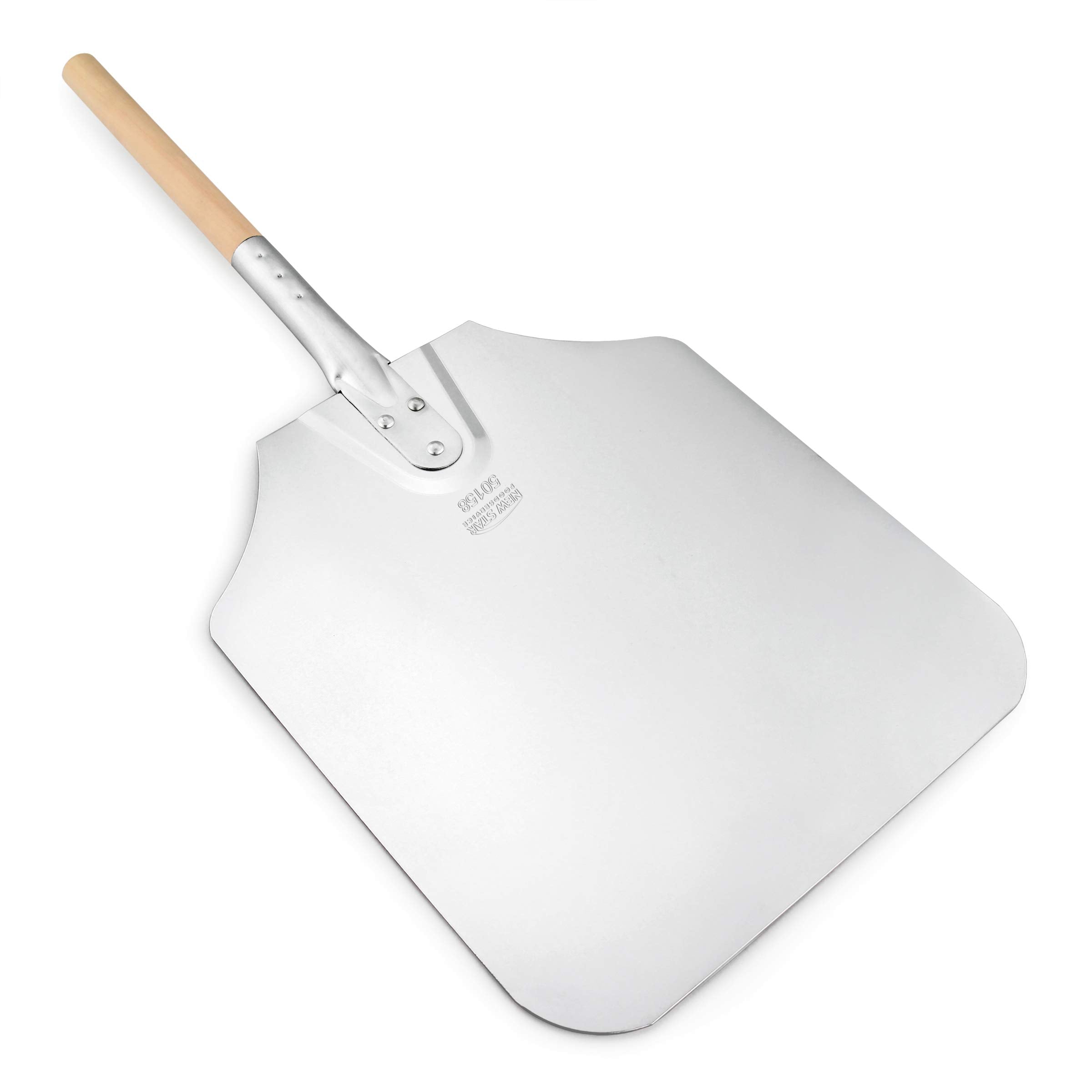 New Star Foodservice wooden handle detail showing grip comfort and heat buffer benefit