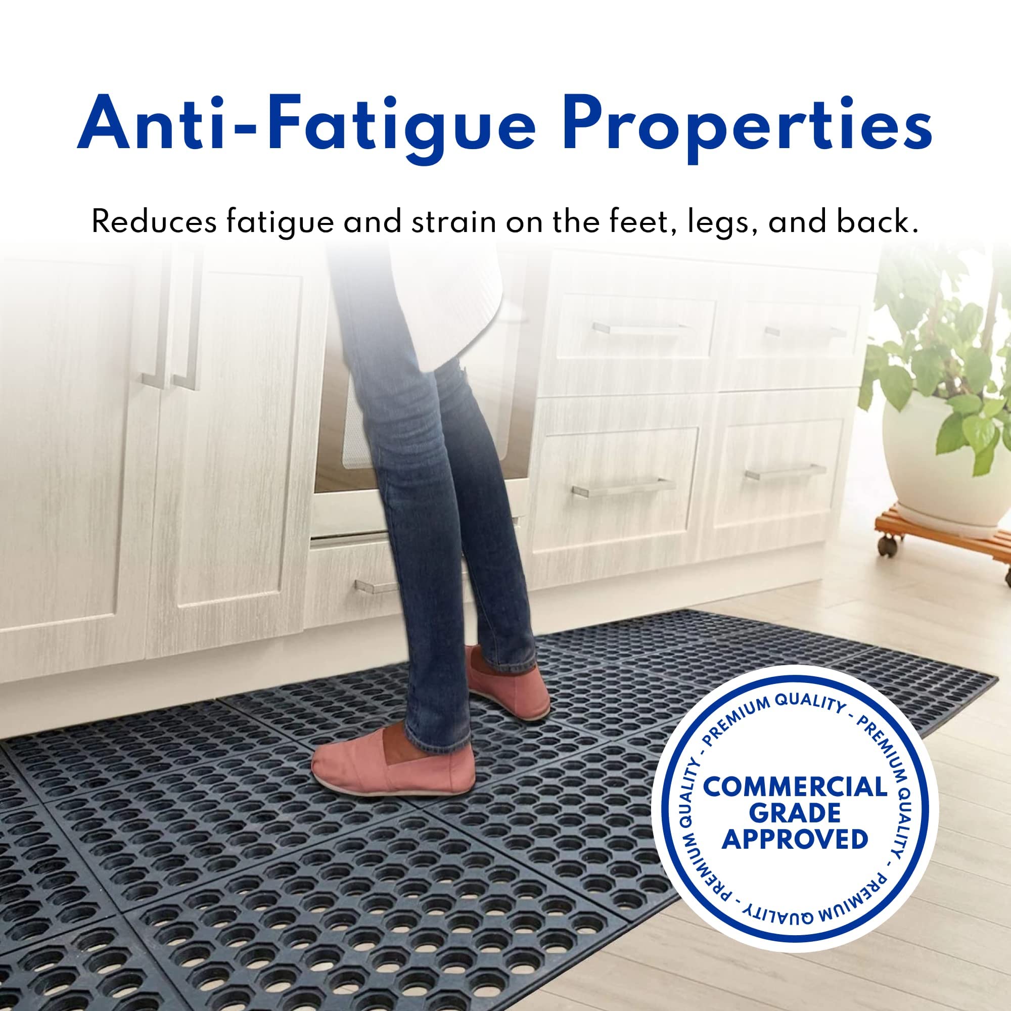 New Star Foodservice mat beside tape measure showing 36 by 36 inch dimensions
