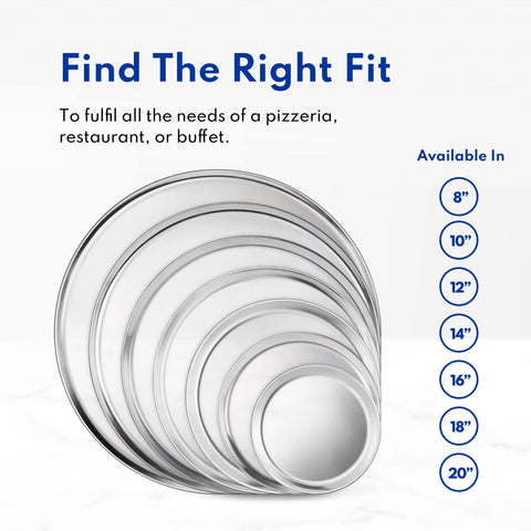 New Star Foodservice pan beside ruler showing 12-inch scale for portion planning benefit