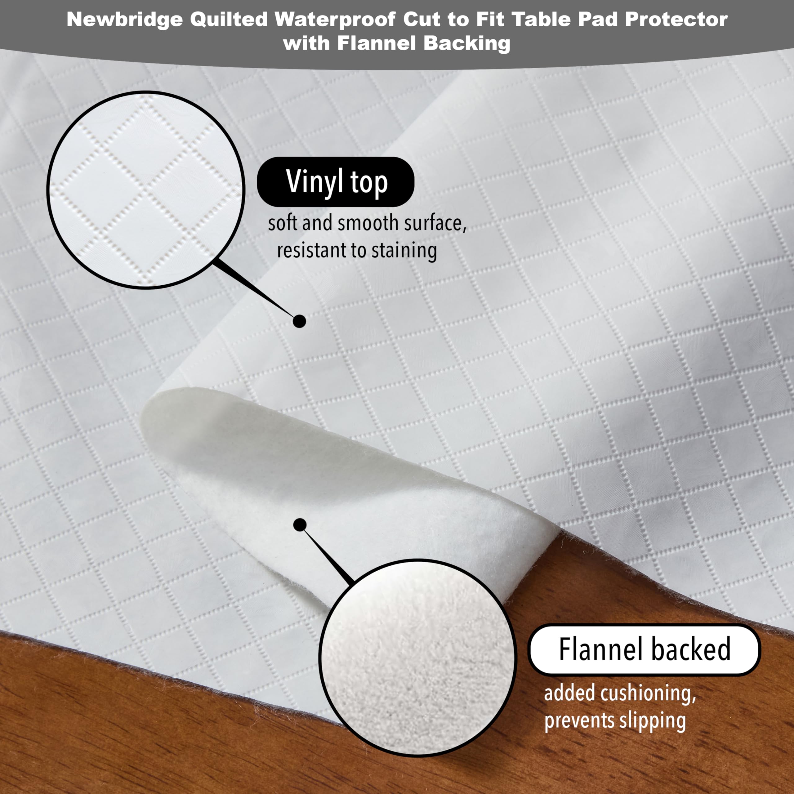 Newbridge demonstration of trimming pad to fit an oval table accurately