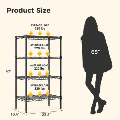 NEWBULIG close-up of wire grid shelf demonstrating durable load support
