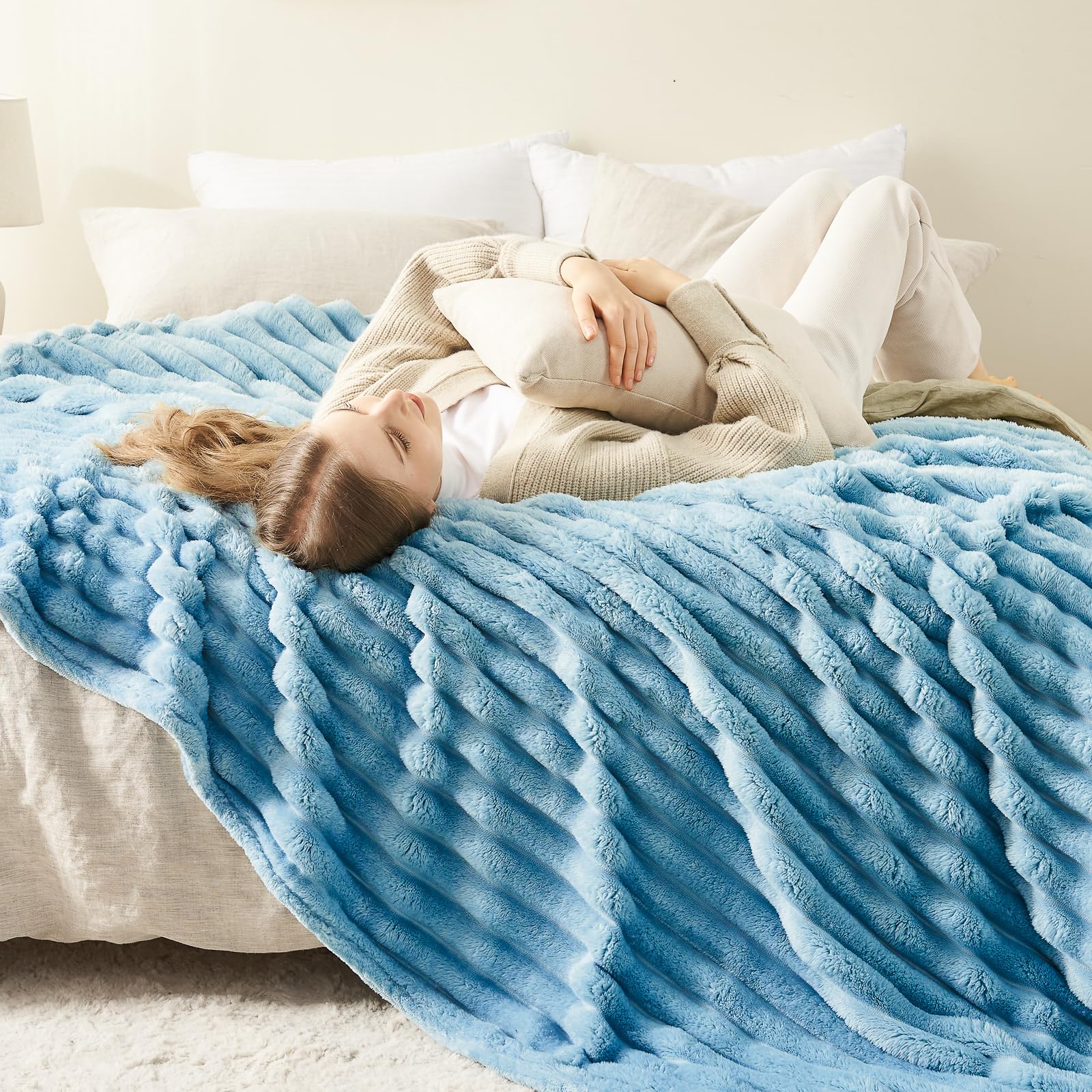 NEWCOSPLAY blanket draped over couch for warmth and living room decor