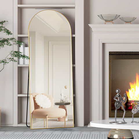NEUWEABY mirror leaning in bedroom to create depth and light