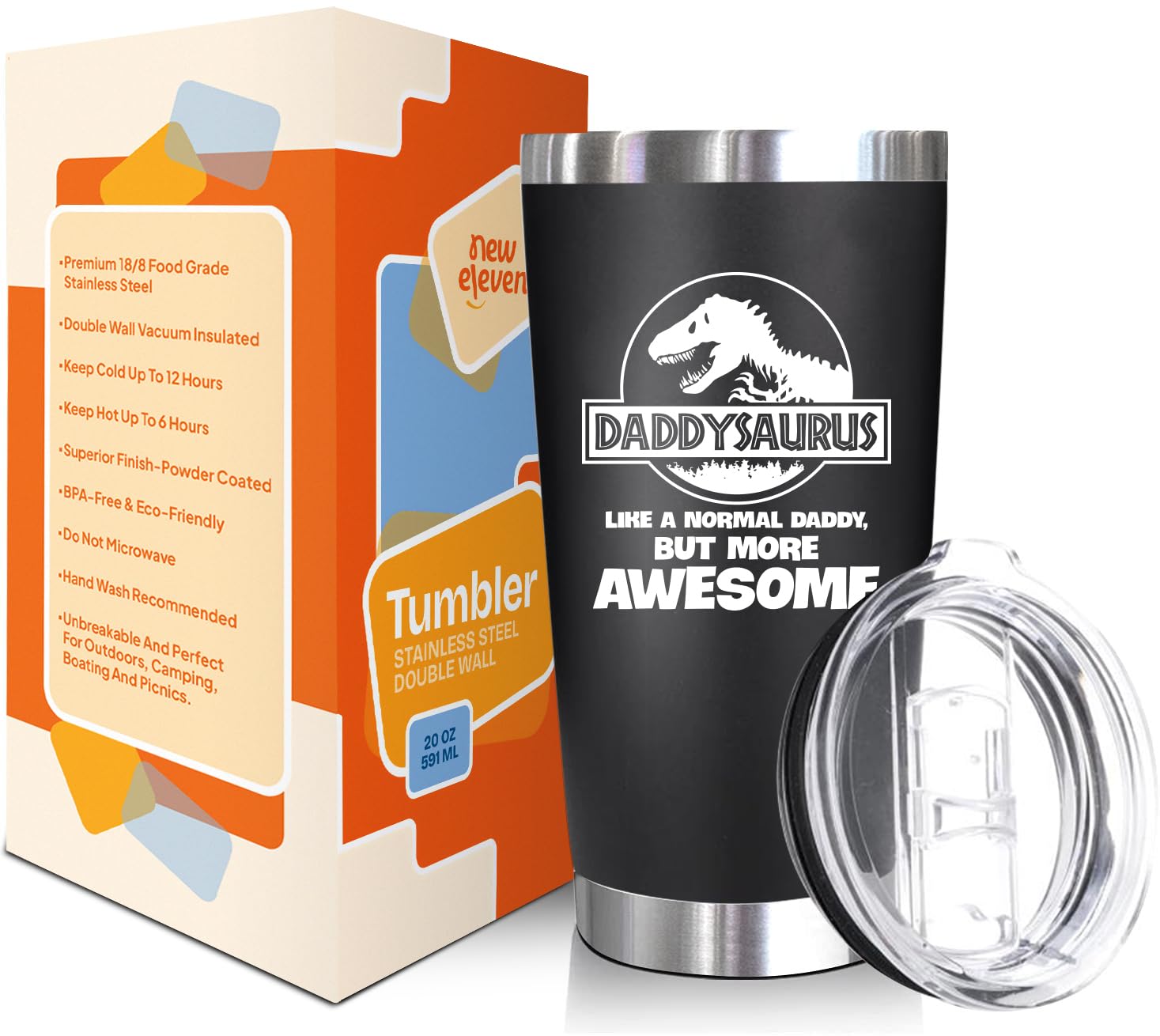 NewEleven closeup of BPA-free lid highlighting leak resistance benefit