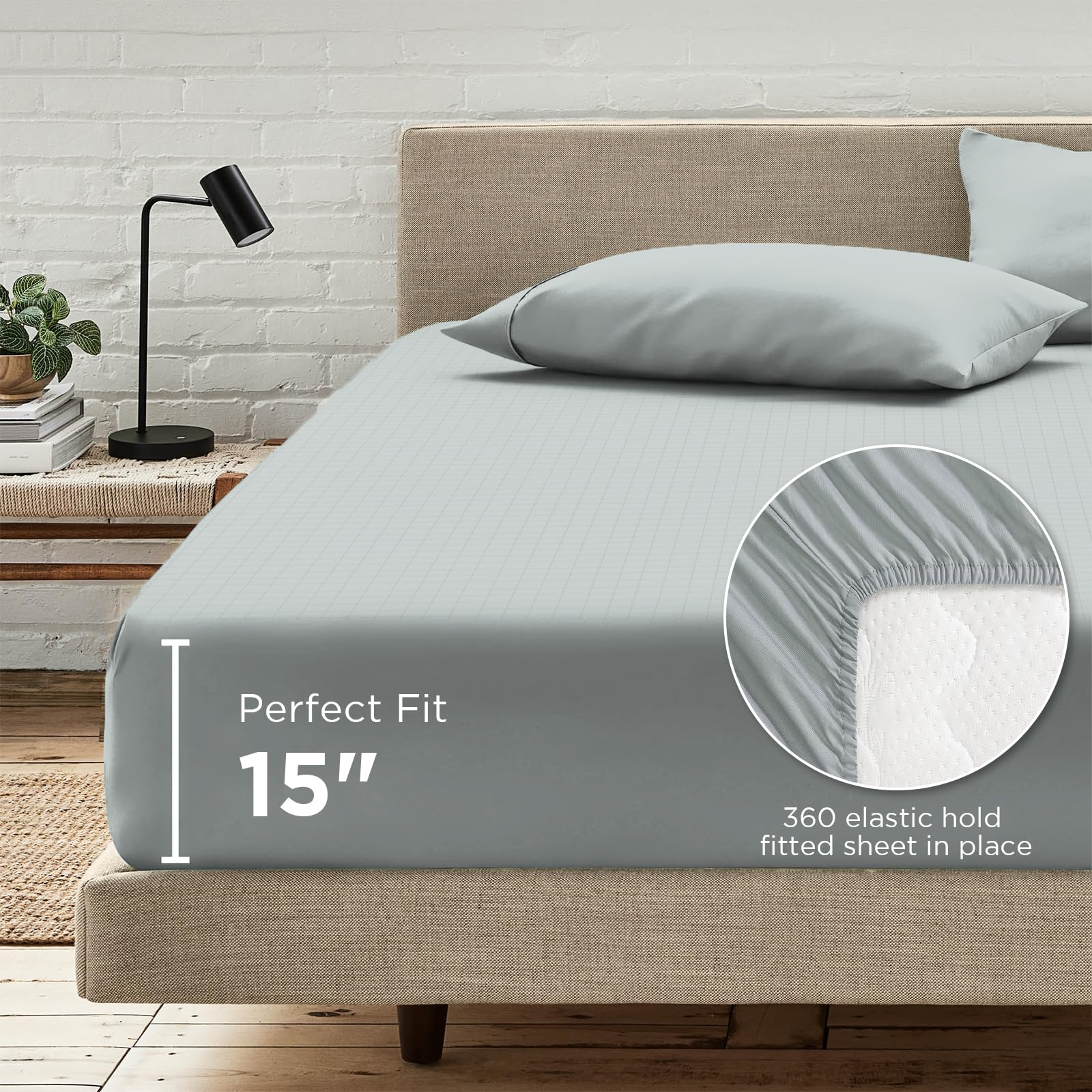Newise sheet with measuring tape illustrating accurate king-size dimensions