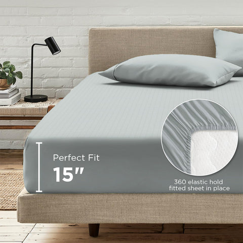 Newise sheet with measuring tape illustrating accurate king-size dimensions