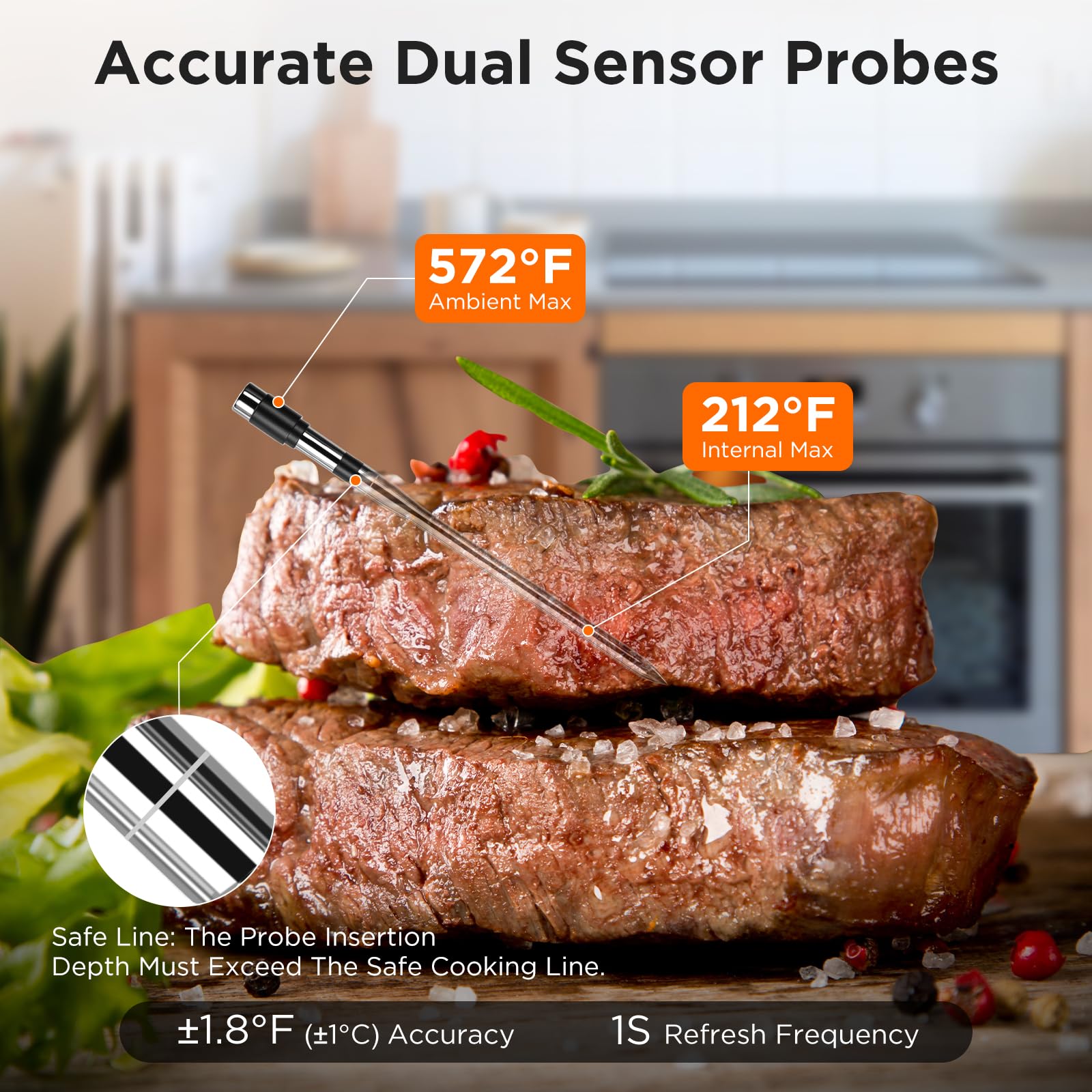 Newise LCD base display showing temperature readout and convenient alerts