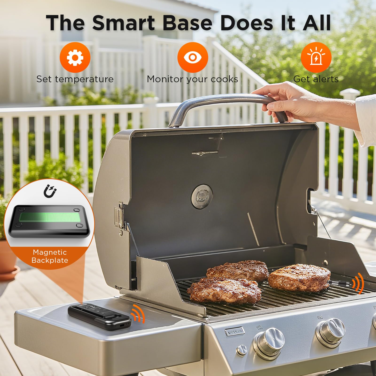 Newise probe recharge case open showing fast-charge capability