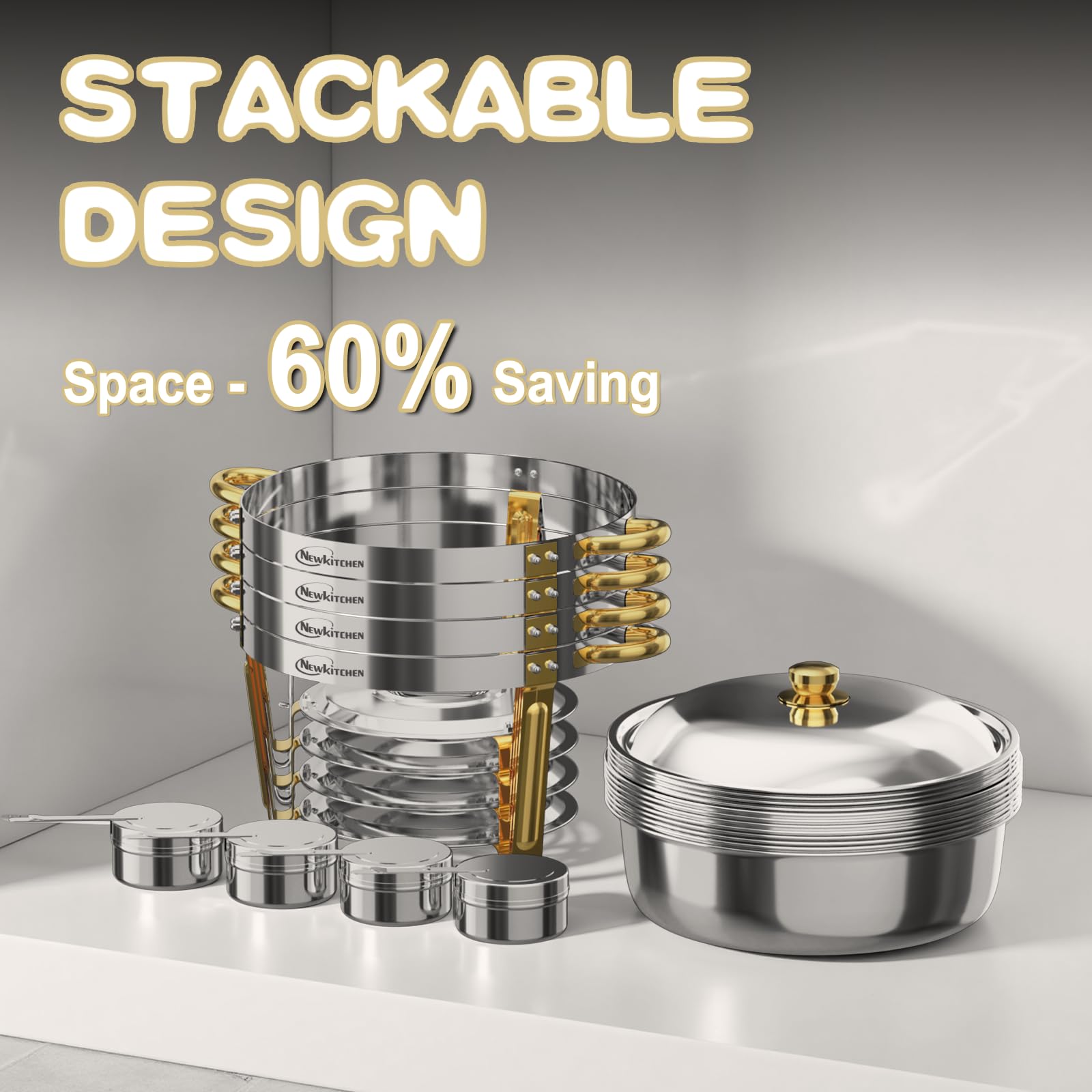 NEWKITCHEN size comparison with utensils showing true scale for portion planning