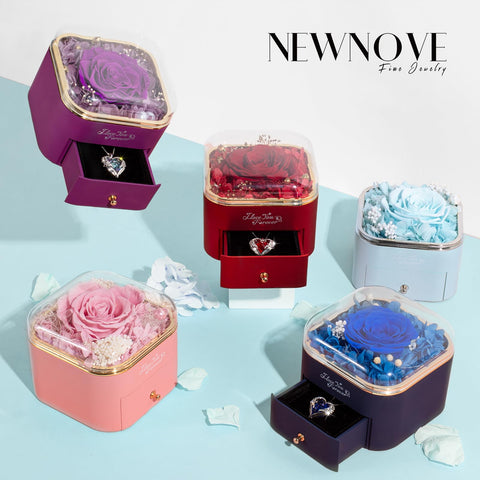 NEWNOVE gift box side profile showing neat presentation and compartments