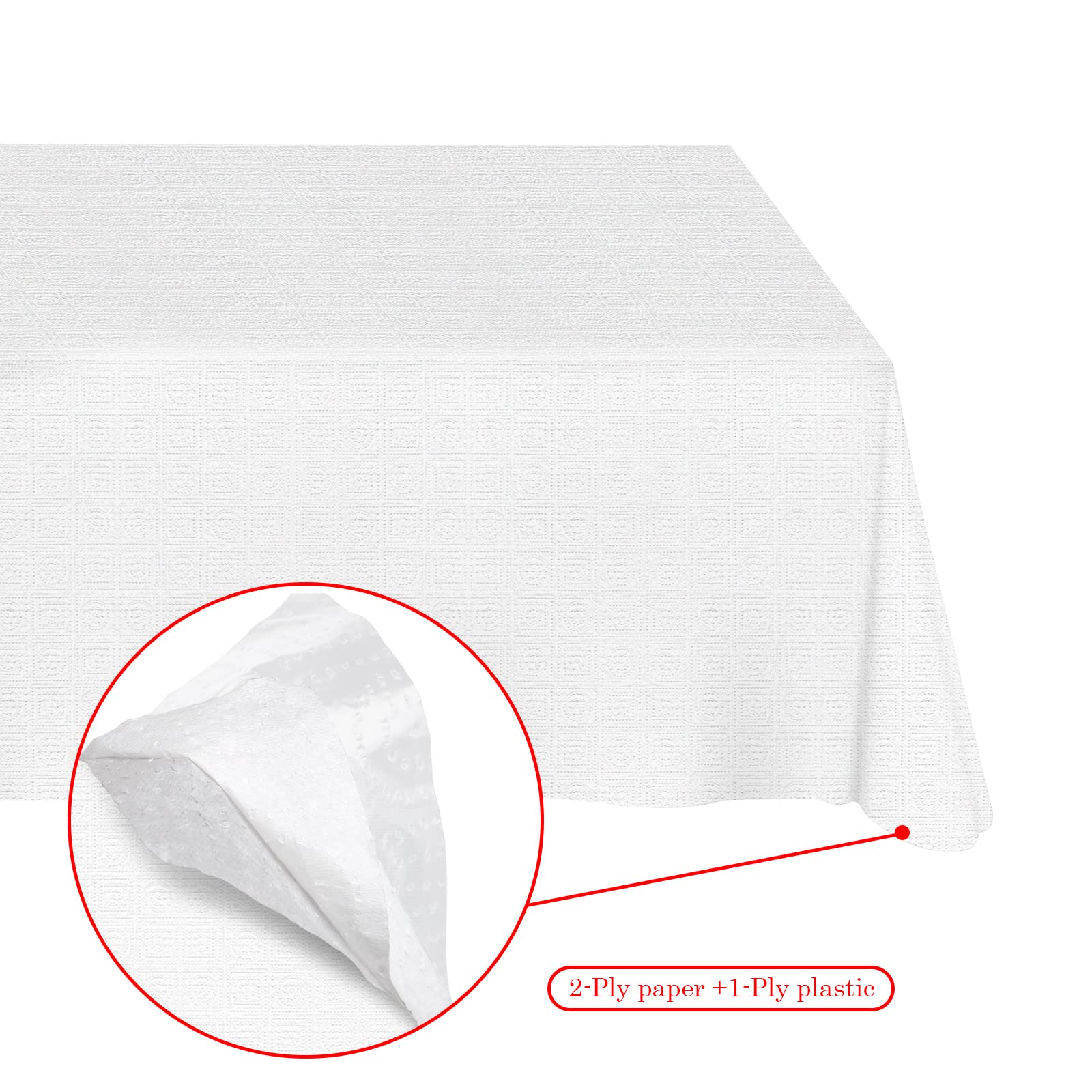 NEWOOK table set for party with tablecloth offering tidy, disposable convenience